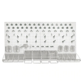 Azar Displays 125-Piece Pegboard Organizer Kit (2 - 24"x24") 900988-WHT